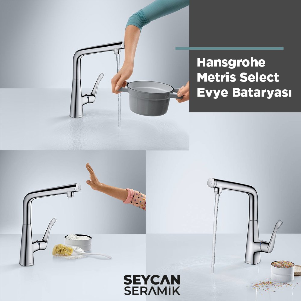 Hansgrohe Metris Select Evye Bataryası 14883000