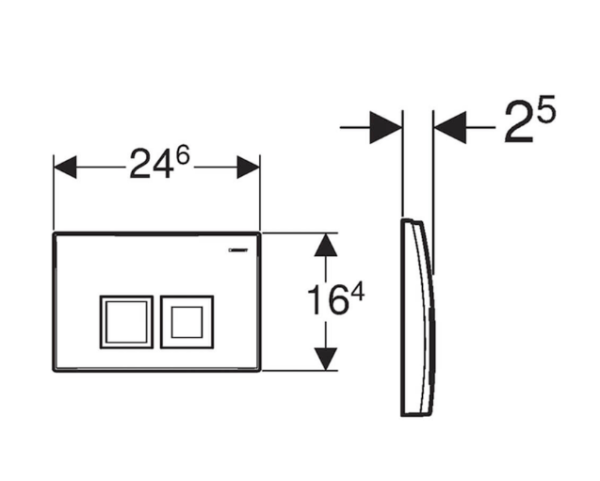 Geberit Delta 35 Mat Krom Kumanda Paneli 115.135.46.5