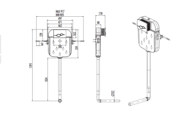 Creavit Gömme Rezervuar Gövde (Tuvalettaşı için)