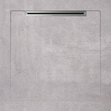 90X90 Slope Line Concrete Gray Porcelain Shower Tile