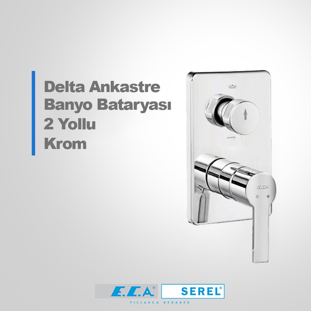 Eca Delta Ankastre Banyo Bataryası 2 Yollu Sıva Üstü 102167207-KDE