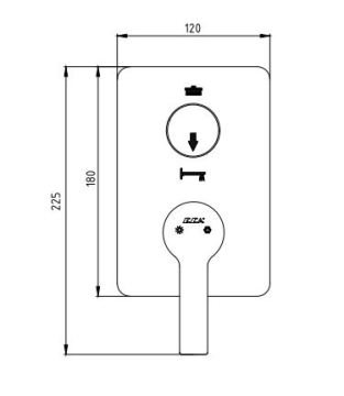 Eca Delta Ankastre Banyo Bataryası 2 Yollu Sıva Üstü 102167207-KDE