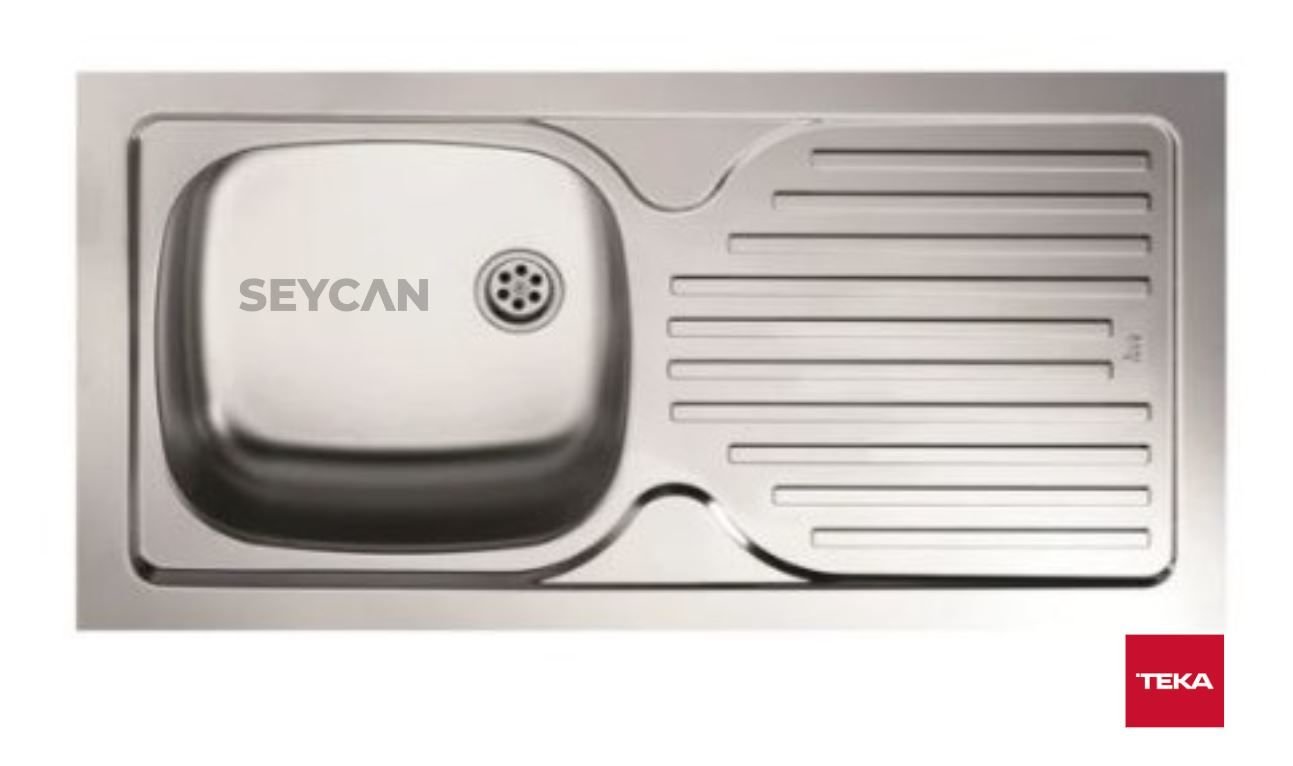 Teka İnfant OB 1B 1D Sağ Damlalıklı Parlak Yüzey Çelik Evye