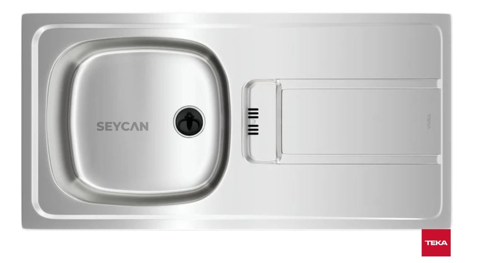 Teka Gravıty 45 E-XM 1B 1D Sağ Damlalıklı Mikro Keten Dokulu Çelik Evye