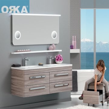 Orka Fiore 140 cm Banyo Dolabı