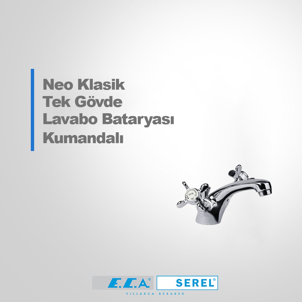 ECA Neo Klasik Tek Gövde Lavabo Bataryası Kumandalı