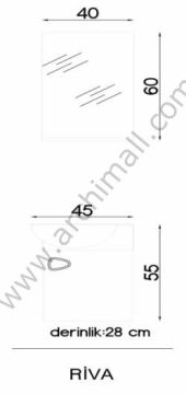 Orka Riva Banyo Dolabı