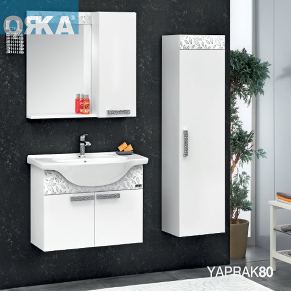 Orka Yaprak Banyo Dolabı 80 cm