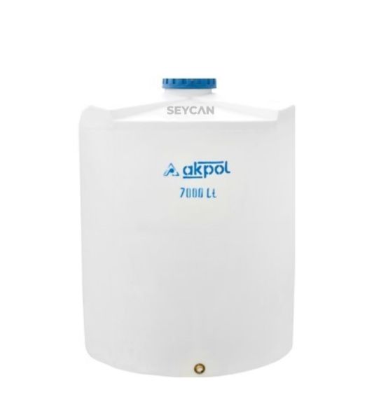 Полиэтиленовый вертикальный цилиндрический резервуар для воды (белый) 7000 LT