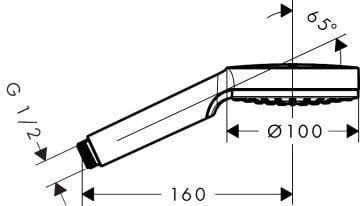 Hansgrohe Crometta 1 Jet El Duşu Beyaz/Krom 26331400