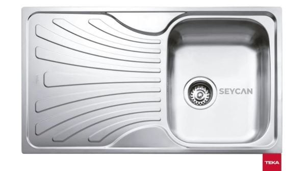 Teka Nerıssa 50 1B 1D Sol Damlalıklı Parlak Yüzey Çelik Evye