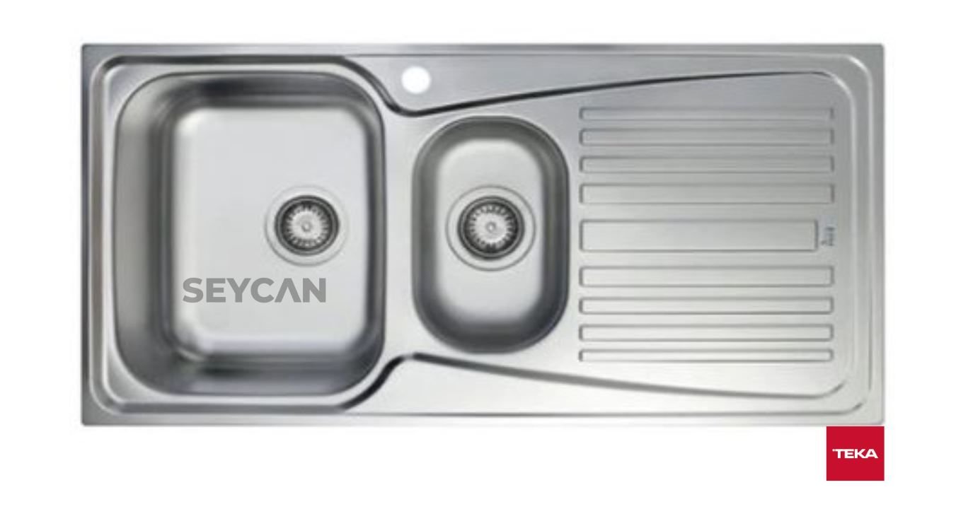 Teka Infant 60 1¹/2B 1D Sağ Damlalıklı Parlak Yüzey Çelik Evye