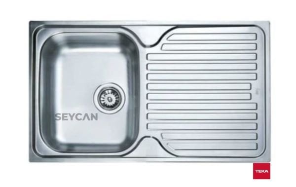 Teka Prıncess 50 1B 1D Sağ Damlalıklı Mikro Keten Dokulu Çelik Evye