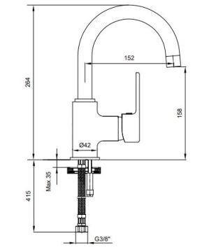 Vera Lavabo Bataryası Krom