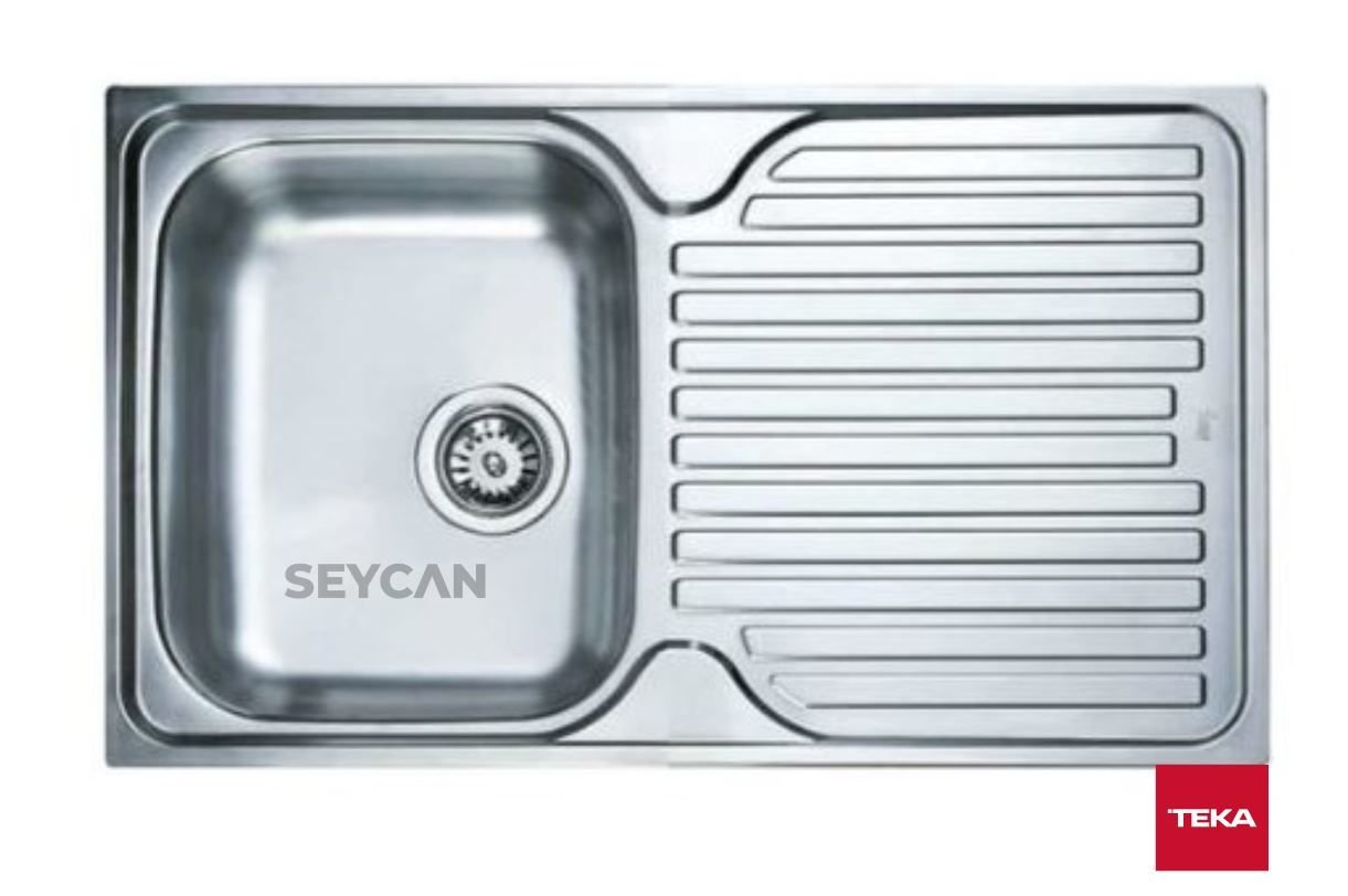 Teka Prıncess 50 1B 1D Sağ Damlalıklı Parlak Yüzey Çelik Evye