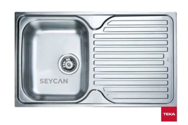 Teka Prıncess 50 1B 1D Sağ Damlalıklı Parlak Yüzey Çelik Evye