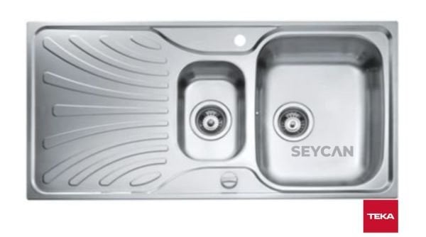 Teka Nerıssa 60 1¹/2B 1D Sol Damlalıklı Mikro Keten Dokulu Çelik Evye