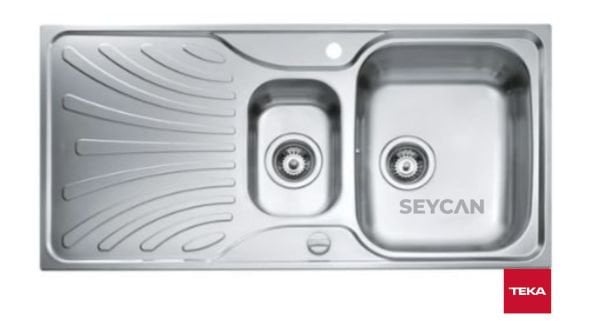 Teka Nerıssa 60 1¹/2B 1D Sağ Damlalıklı Parlak Yüzey Çelik Evye