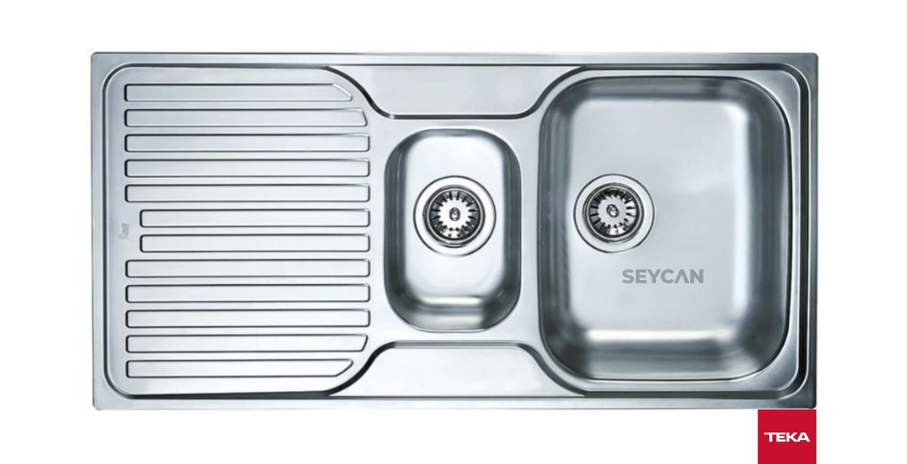 Teka Prıncess 60 1¹/2B 1D Sağ Damlalıklı Parlak Yüzey Çelik Evye