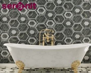 Efes Marble Siyah Dekor 20x23.2