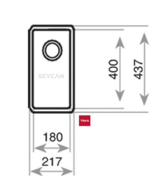 Teka BE Lınea RS15 18.40 Parlak Yüzey Çelik Evye