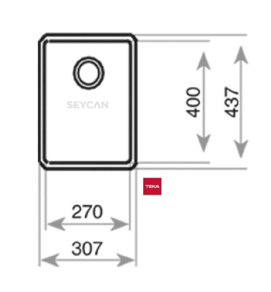 Teka BE Lınea RS15 27.40 Parlak Yüzey Çelik Evye