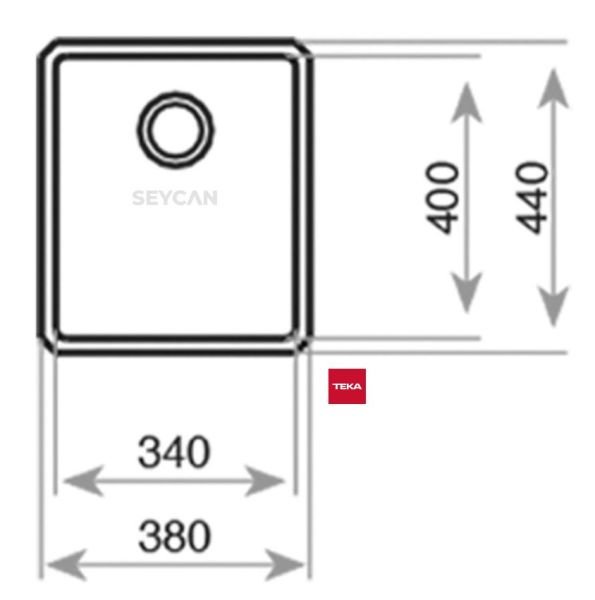 Teka BE Lınea RS15 34.40 Parlak Yüzey Çelik Evye