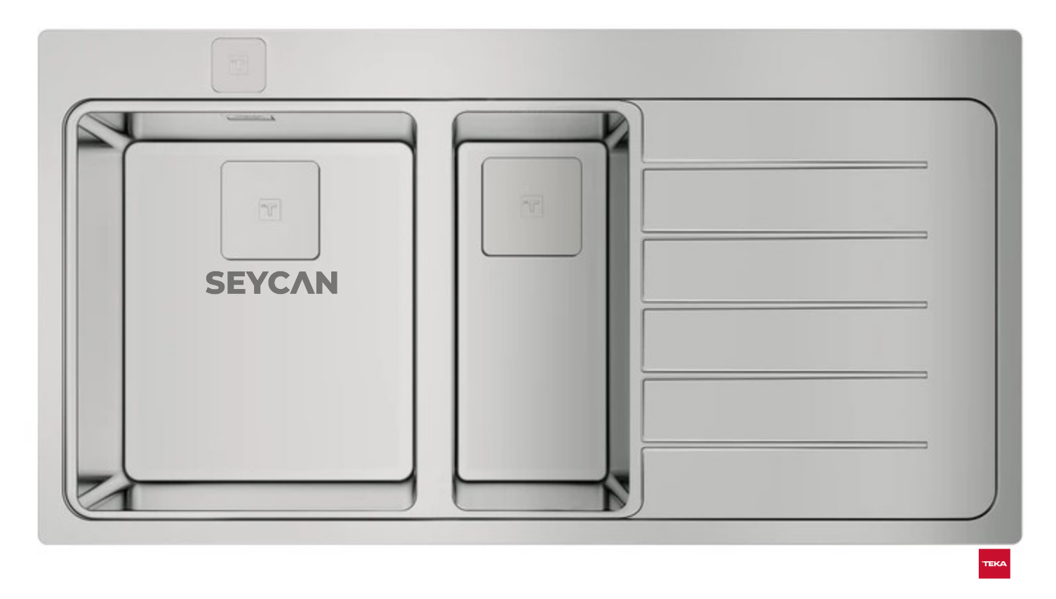 Teka Zenıt RS15 1¹/2B 1D Sağ Damlalıklı Parlak Yüzey Çelik Evye