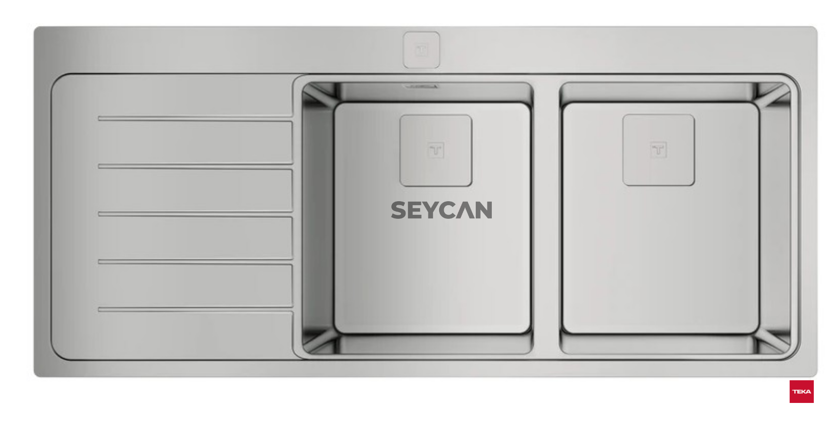 Teka Zenıt RS15 2B 1D Sol Damlalıklı Parlak Yüzey Çelik Evye