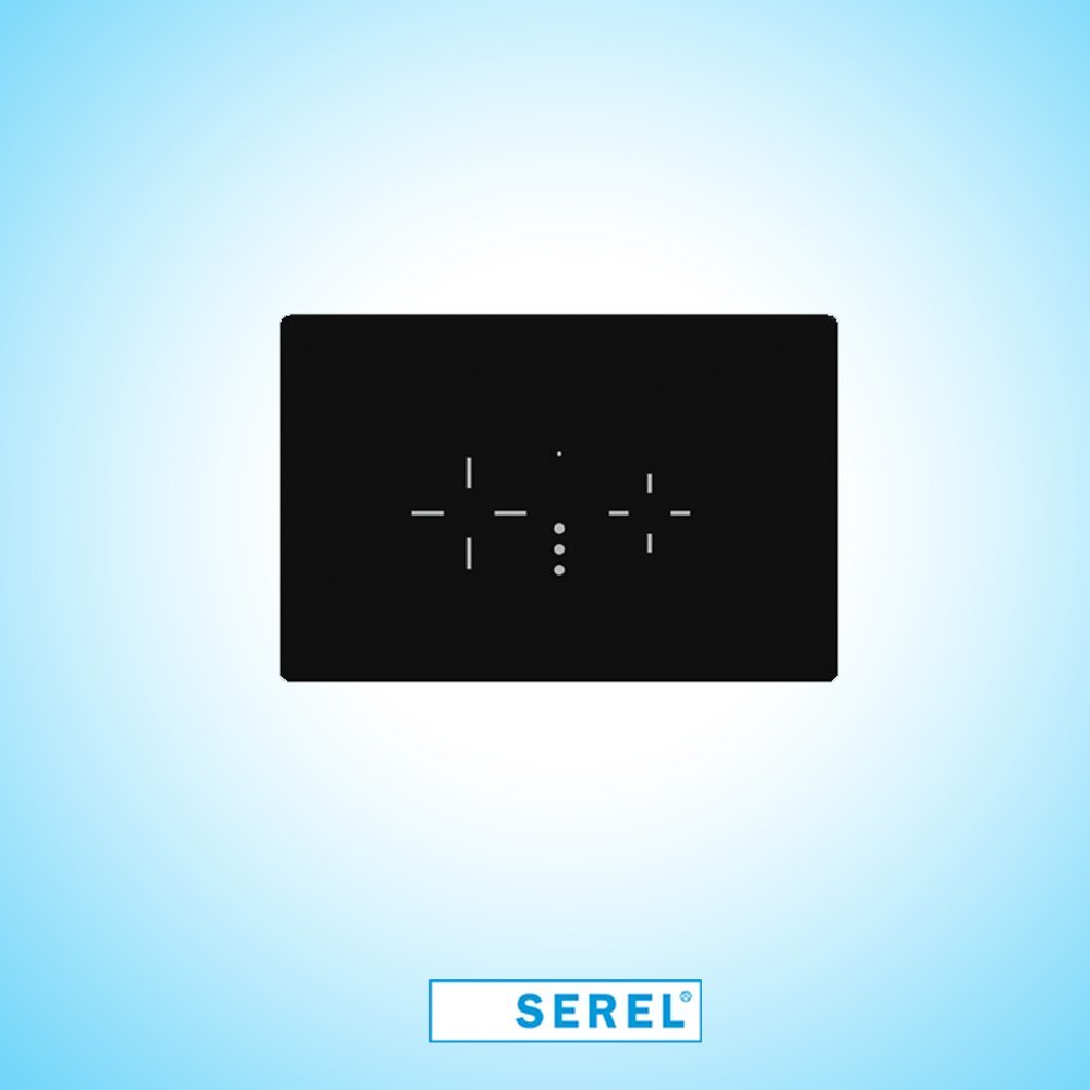 Serel Perla Black Control Panel with Sensor P590001M