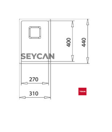 Teka Flexlınea RS15 27.40 Parlak Yüzey Çelik Evye
