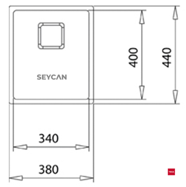 Teka Flexlınea RS15 34.40 Parlak Yüzey Çelik Evye