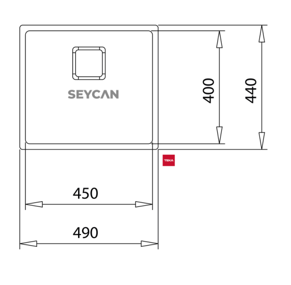 Teka Flexlınea RS15 45.40 Parlak Yüzey Çelik Evye