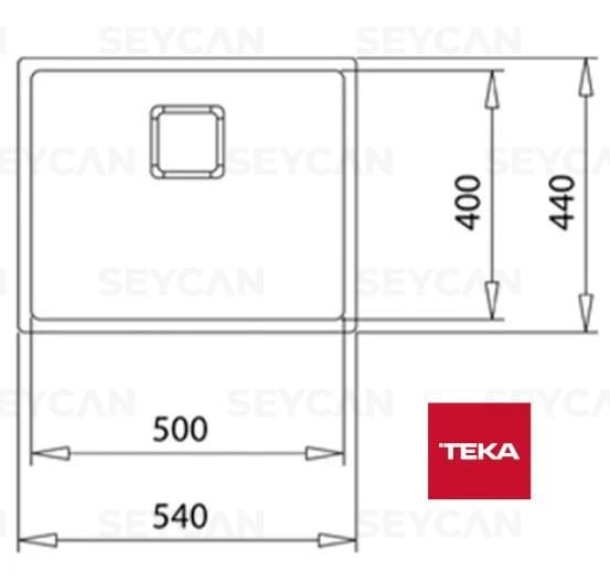 Teka Flexlınea RS15 50.40 Parlak Yüzey Çelik Evye