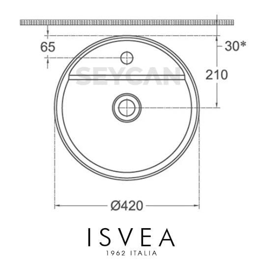 İsvea İnfinity Tezgah Üstü Lavabo 42 cm Terracotta