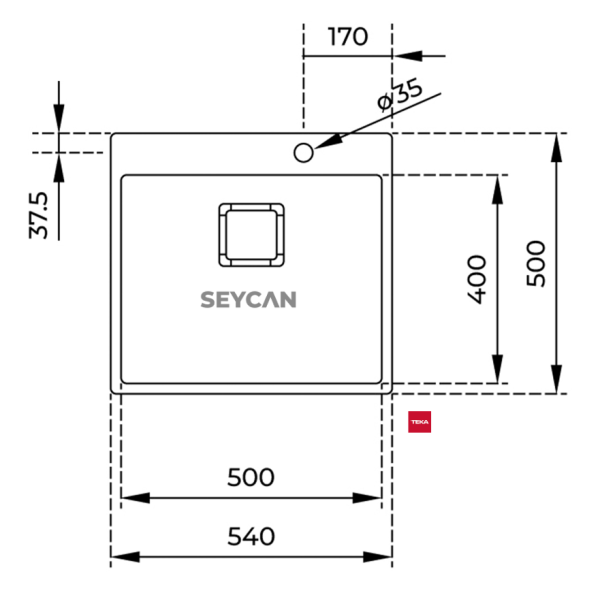 Teka Flexlınea RS15 50.40 Parlak Yüzey Çelik Evye