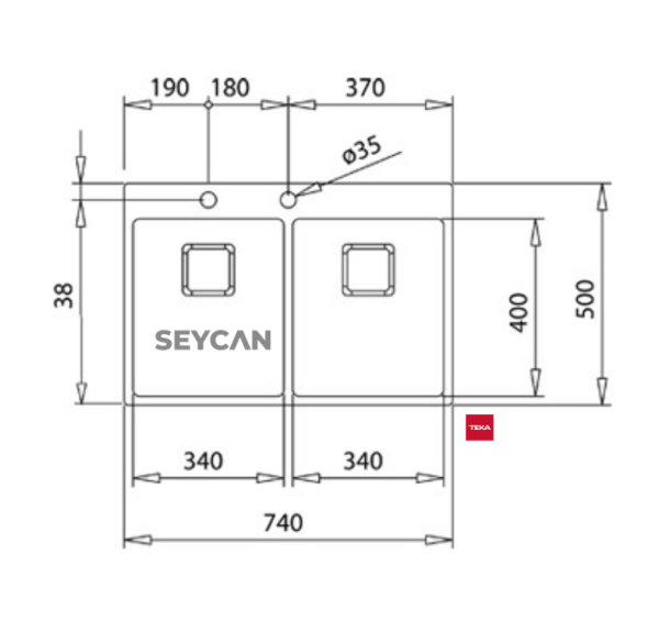 Teka Flexlınea RS15 740 Parlak Yüzey Çelik Evye