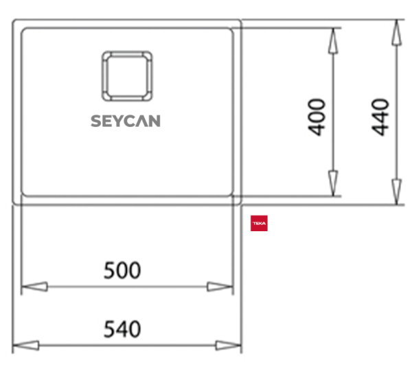 Teka Flexlınea RS15 50.40 Tıtamıum Renkli Çelik Evye