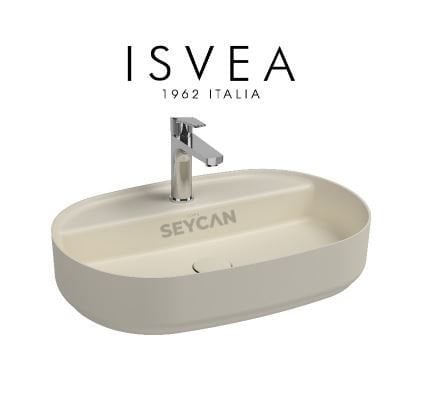 İsvea İnfinity Tezgah Üstü Lavabo 60 cm Fildişi