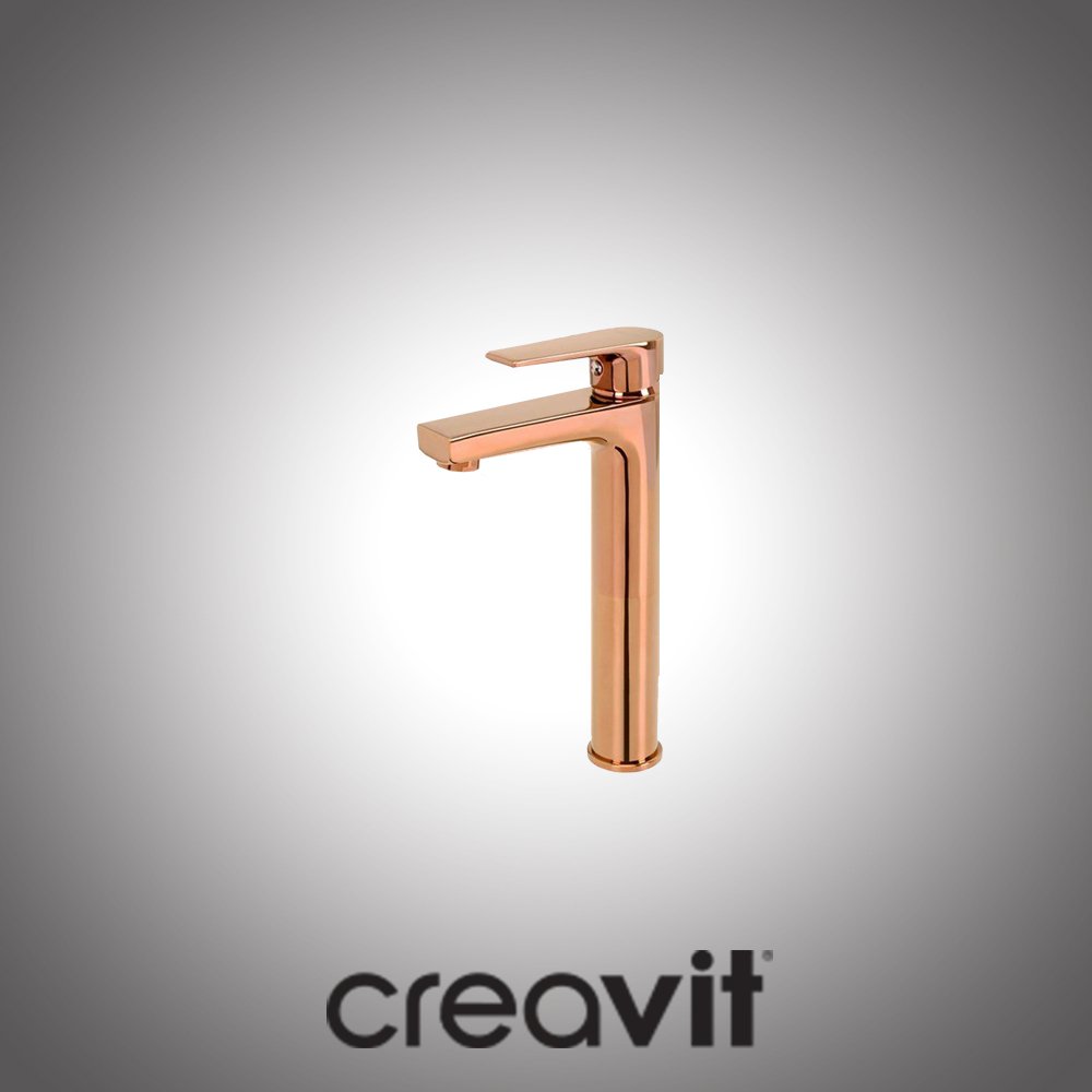 Creavit Sharp Rose Gold Dish Basin Mixer