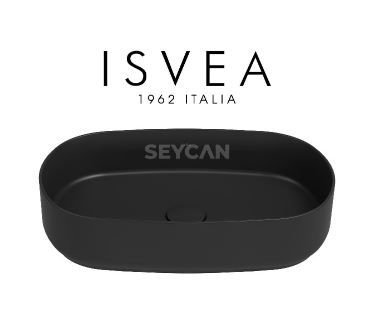İsvea İnfinity Tezgah Üstü Lavabo 55 cm Siyah