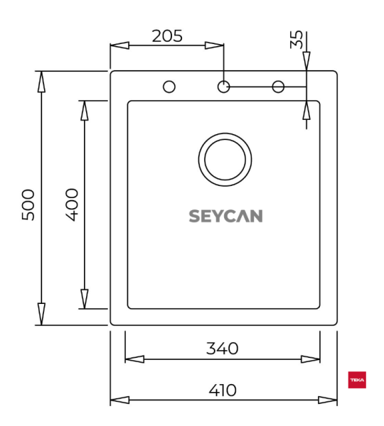 Teka Forsquare 34.40 TG Avena Bej Tegranite Evye
