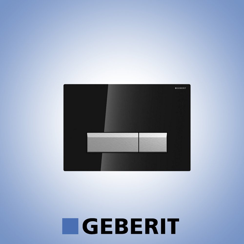 GEBERİT SİGMA40 KUMANDA KAPAĞI SİYAH CAM/ALÜMİNYUM