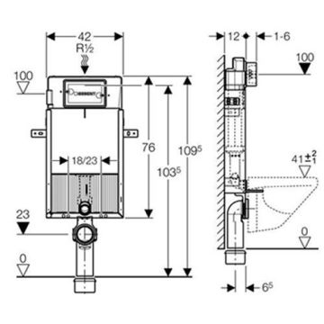 Geberit Delta 12 cm Gömme Rezervuar 110.100.00.1