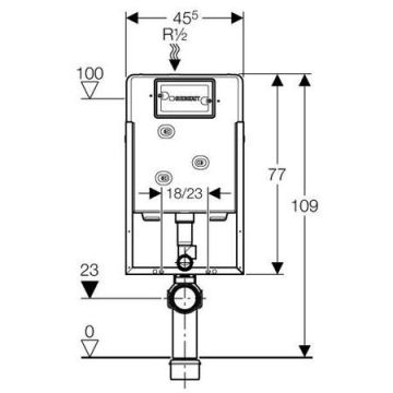GEBERİT DELTA GÖMME REZERVUAR 8 CM(UP172) KOMBİFİX MODEL TUĞLA DUVAR TİPİ