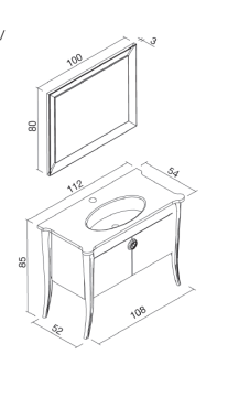 Orka Shine 120 cm Banyo Dolabı
