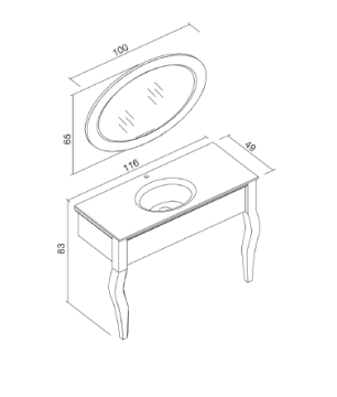 Orka Victoria 120 cm Banyo Dolabı