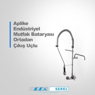ECA Aplike Endüstriyel Mutfak Bataryası Ortadan Çıkış Uçlu 2102107133