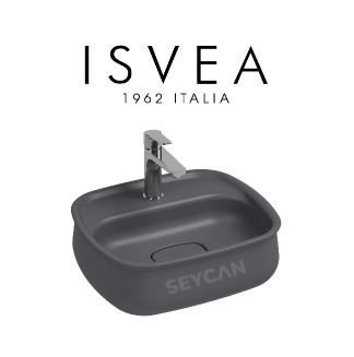 İsvea Fluido Tezgah Üstü Lavabo 47 cm Antrasit