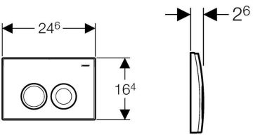 GEBERİT DELTA 21 TEK KADEMELİ PARLAK KROM KUMANDA KAPAĞI
